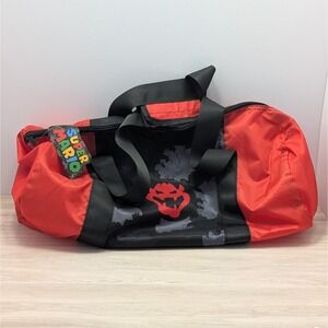 Super Mario Duffel Bag Red Black Bowser Logo Nintendo CultureFly 2021 New